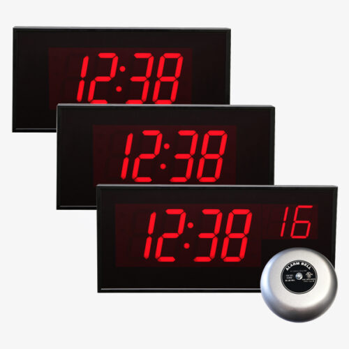 SyncBell TCP/IP Master Clock & Bell with 2 NTP Secondary Clocks